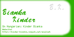 bianka kinder business card